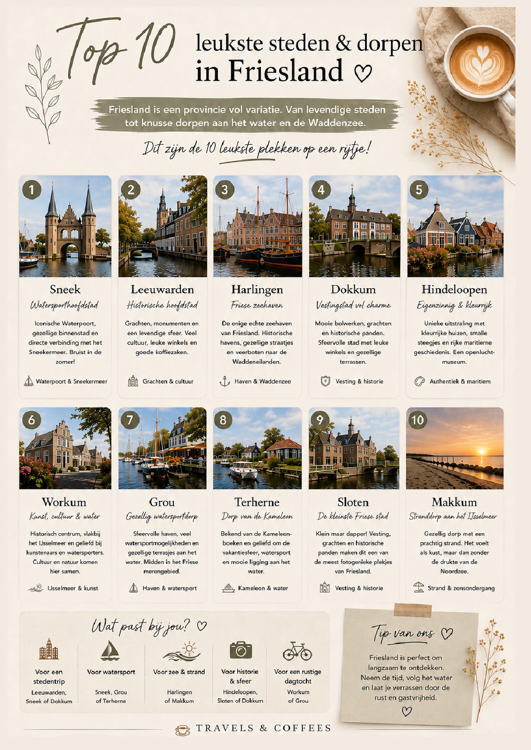 Top 10 Leukste steden en dorpen in Friesland
