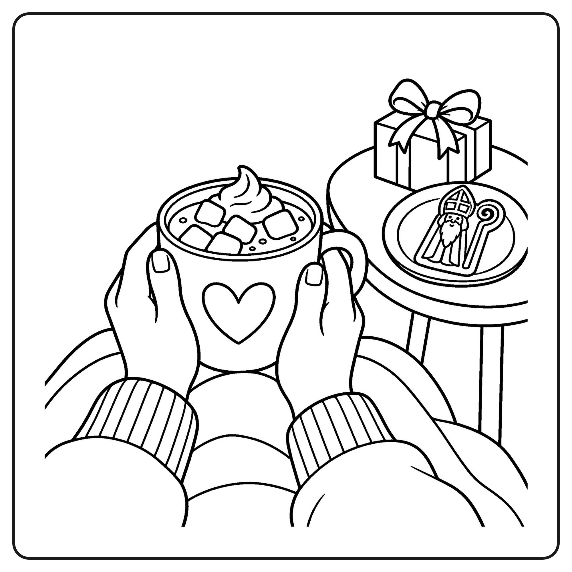 Sinterklaas - Cozy kleurboek - Digitaal om zelf te printen - Afbeelding 2
